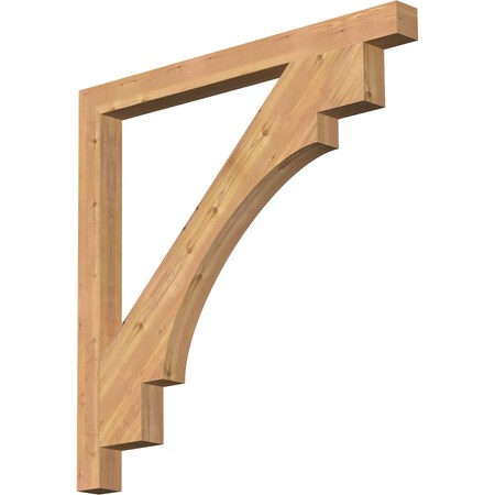 Ekena Millwork Merced Block Smooth Bracket, Western Red Cedar, 3 1/2"W x 46"D x 46"H BKT04X46X46MRC05SWR